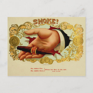 Vintage Cigar Box-etikett Vykort