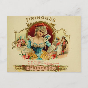 Vintage Cigar Box-etikett Vykort