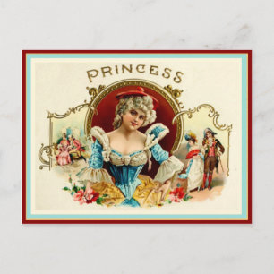Vintage Cigar Box-etikett Vykort