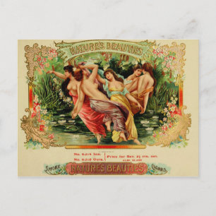 Vintage Cigar Box-etikett Vykort