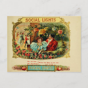 Vintage Cigar Box-etikett Vykort