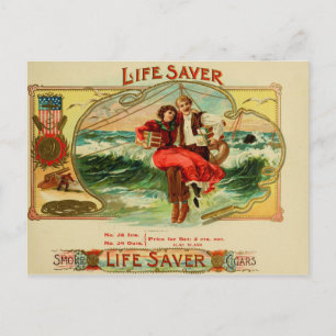 Vintage Cigar Box-etikett Vykort