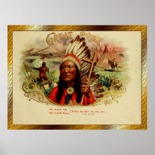 Vintage Cigar Box-etiketter Poster