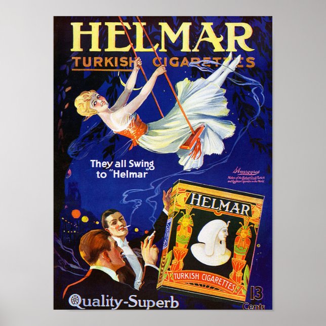 VINTAGE CIGARETTE AD PRINT POSTER (Framsidan)