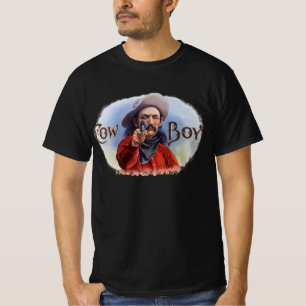 Vintage Cigarrettetikett Konst, Cowboy Träffar Mål T-shirt