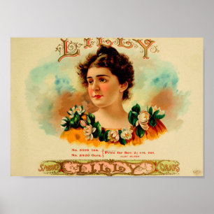 Vintage Cigarrlåsetikett Poster