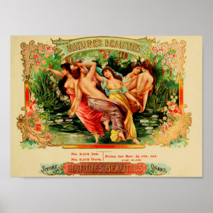 Vintage Cigarrlåsetikett Poster