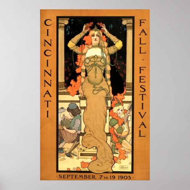 Vintage Cincinnati fallfestival Poster (Framsidan)