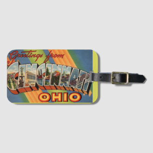 Vintage Cincinnati hälsning Bagagebricka