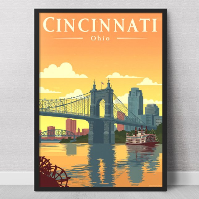 Vintage Cincinnati Ohio Poster (Skapare uppladdad)