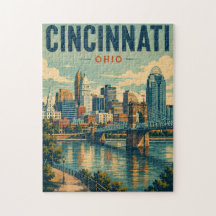 Vintage Cincinnati Ohio Siluett