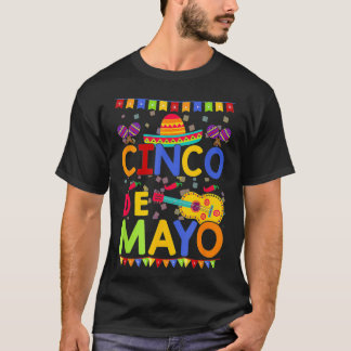 Vintage Cinco De Mayo Meico Guitar Funny2  T Shirt