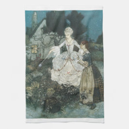 Vintage Cinderella Fairy Godmor av Edmund Dulac Kökshandduk
