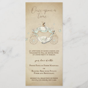 Vintage Cinderella Fairytale Carriage Meny