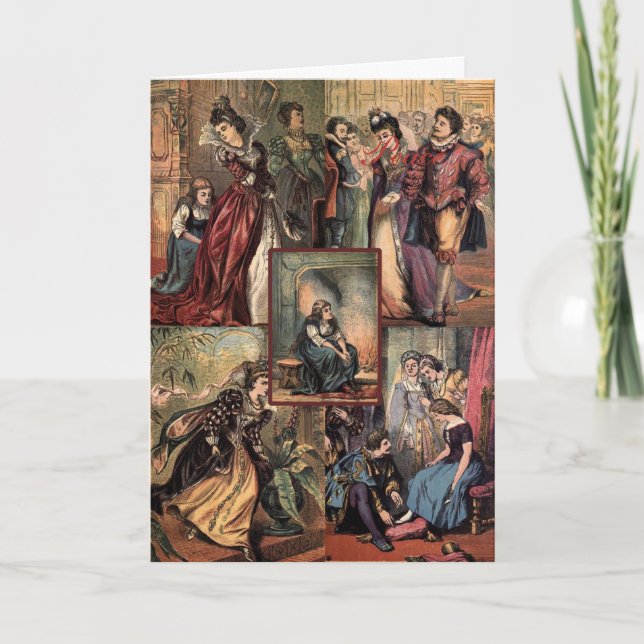 Vintage Cinderella-julklapp Helgkort (Framsida)