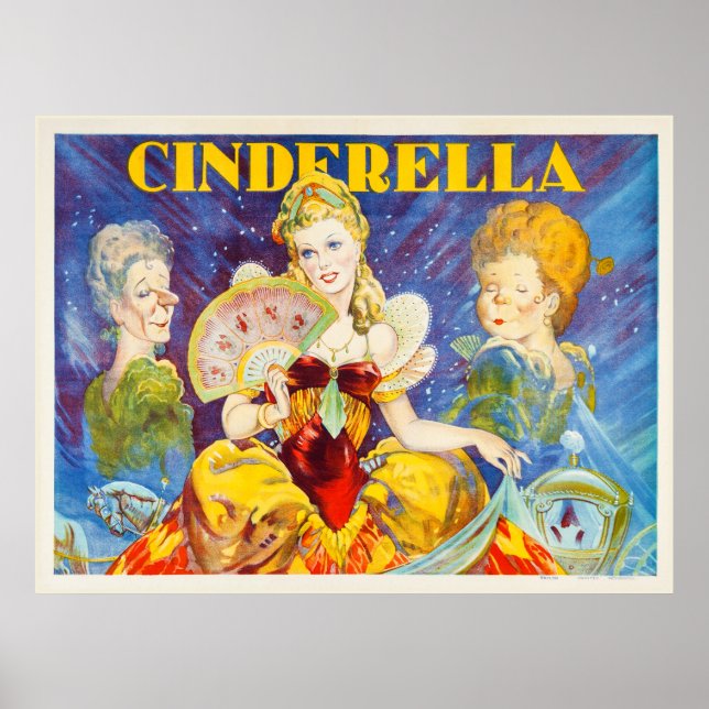 Vintage Cinderella Theater Poster (Framsidan)
