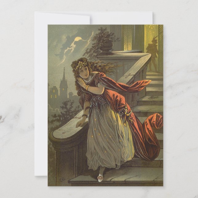 Vintage Cinderella, Victorian Fairy Tales Inbjudningar (Framsida)