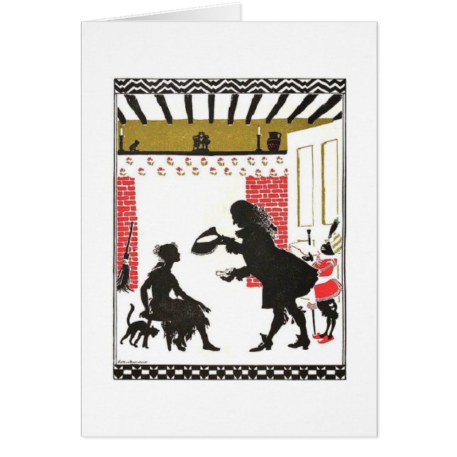 Vintage - Cinderellas Glass Hälsningskort (Framsidan)
