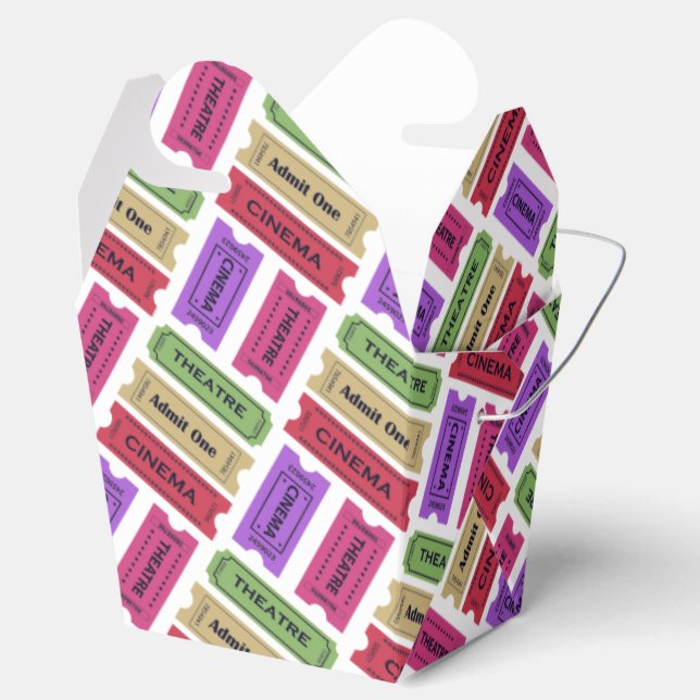 Vintage Cinema & Theatre Ticket Stubs Pattern Presentaskar (Öppnad)