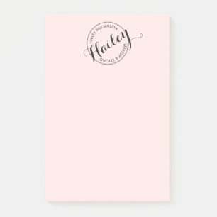 Vintage Circle Frimärke Logotyp Makeup och skönhet Post-it Block