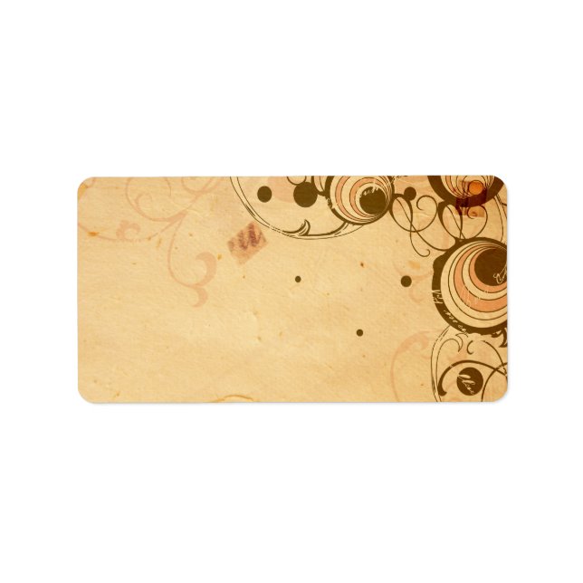 Vintage circles-etikett adressetikett (Framsidan)