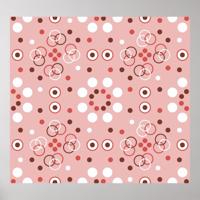Vintage Circles: Seamless Geometric Charm. Poster (Framsidan)