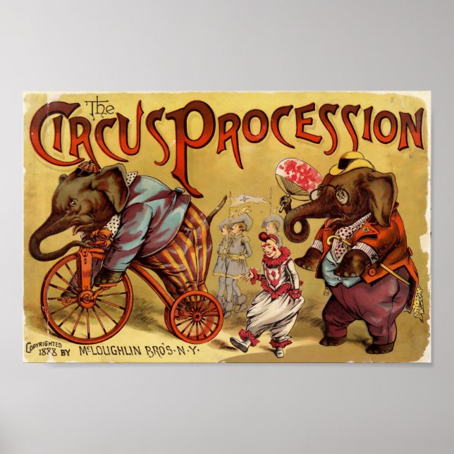 Vintage Circus Ad Poster (Framsidan)