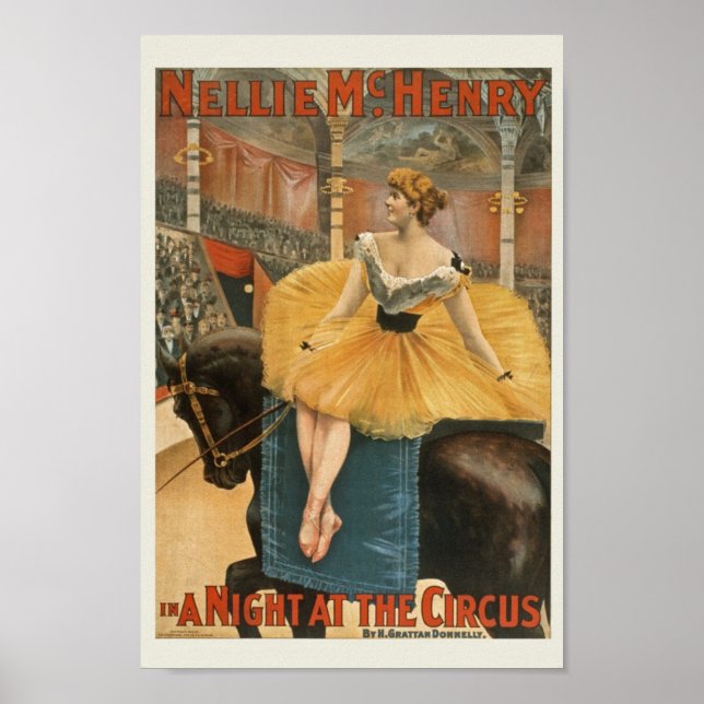 Vintage Circus Ad Poster (Framsidan)