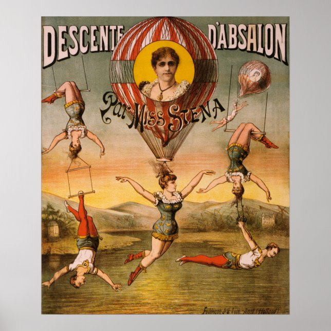 Vintage Circus Ad Poster (Framsidan)