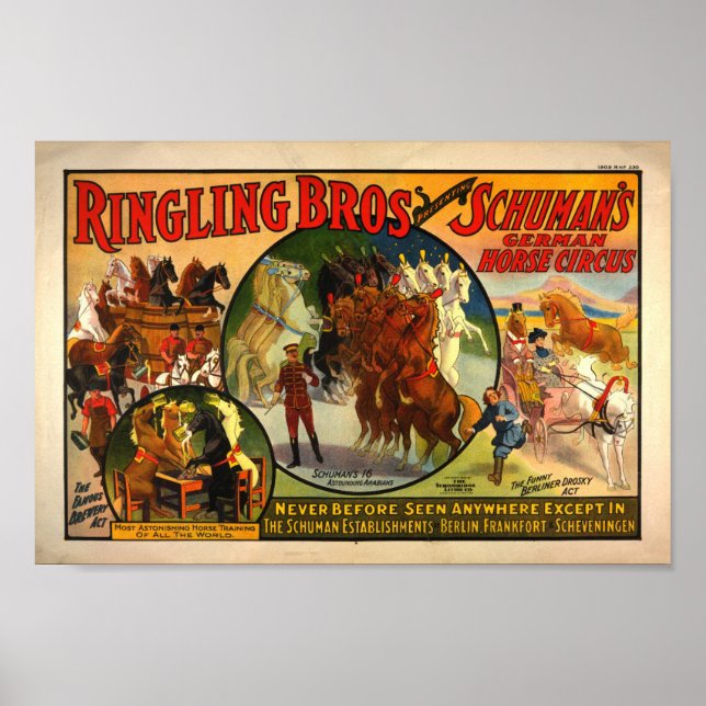 Vintage Circus Ad Poster (Framsidan)
