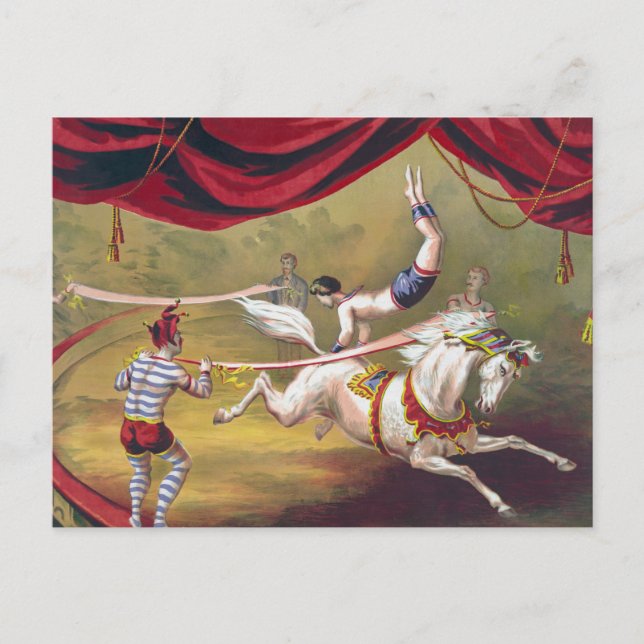 Vintage Circus Art Vykort (Framsida)