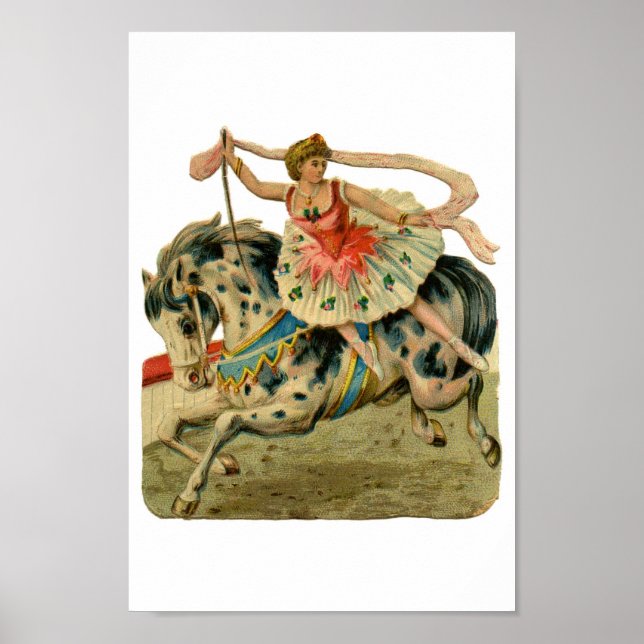 Vintage Circus Ballerina Girl Poster (Framsidan)