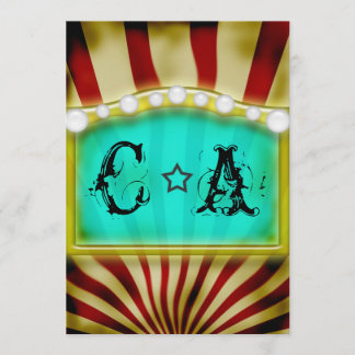Vintage Circus Big Top bröllopsinbjudning Inbjudningar