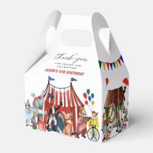 Vintage Circus Carnival Festival Show Kid Birthday Presentaskar