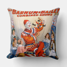 Vintage Circus Clown Show Kudde