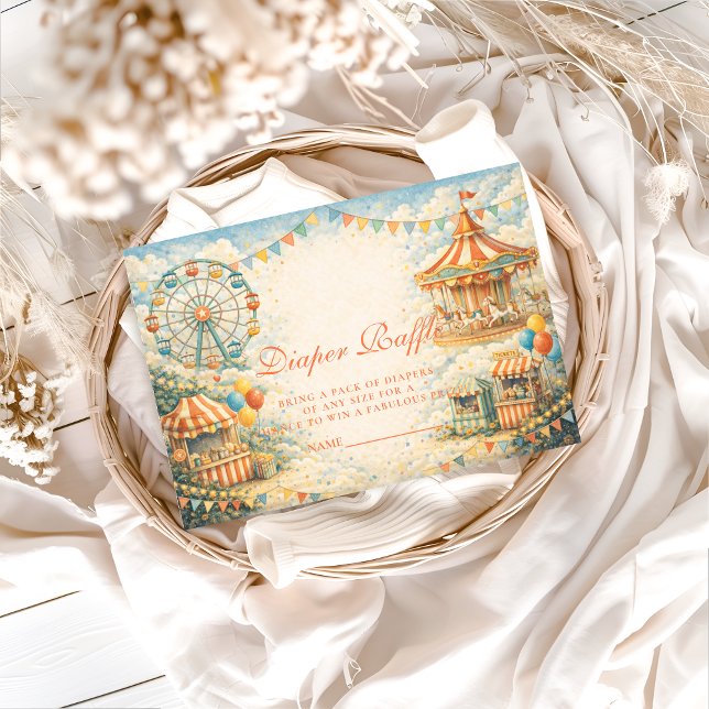 Vintage Circus Diapper Raffle Tilläggskort (Skapare uppladdad)
