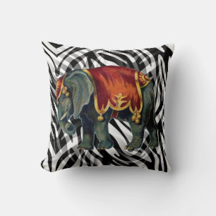 Vintage Circus Elephant Kudde