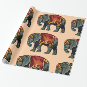 Vintage Circus Elephant Presentpapper