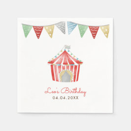 Vintage Circus-Födelsedagsfest Pappersservett