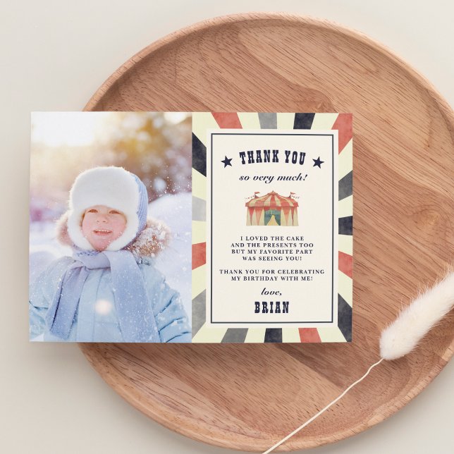 Vintage Circus-fototackkort Tack Kort (Skapare uppladdad)