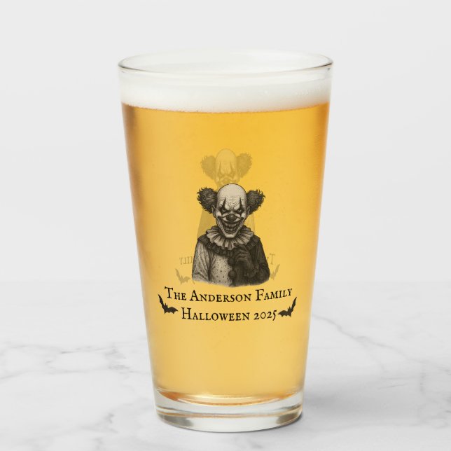 Vintage Circus | Haunval Theme Halloween Glaskopp (Baksida fylld)