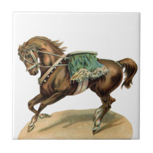 Vintage Circus Horse Kakelplatta