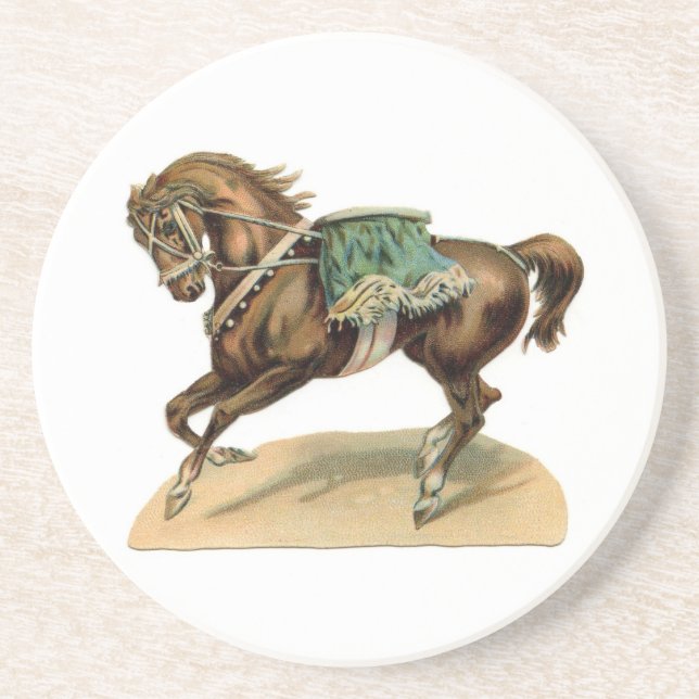 Vintage Circus Horse Underlägg (Framsidan)