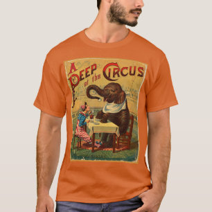 Vintage Circus Illustration Art Gamla antiken T Shirt