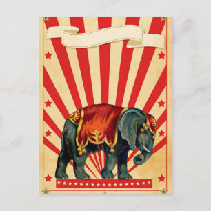Vintage Circus Illustration Art Gamla antiken Vykort