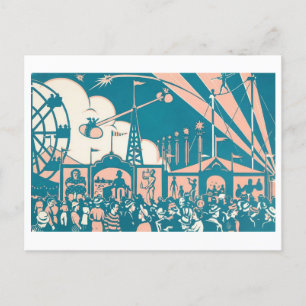 Vintage Circus/Karnival vykort
