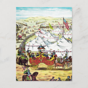 Vintage Circus Parad Vykort