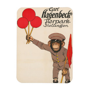Vintage Circus Poster av en monopolodepåballong Magnet