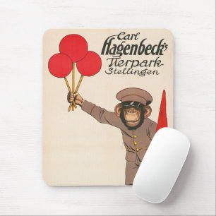 Vintage Circus Poster av en monopolodepåballong Musmatta
