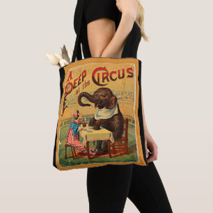 Vintage Circus Poster: Circus Elephant Tygkasse